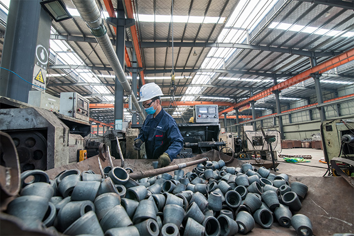 兖州网架配件-锥头加工车间